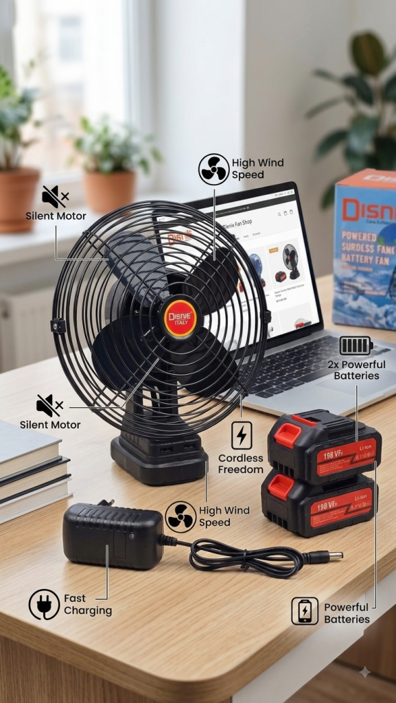 DISNIE Turbo Rechargeable Electric Fan